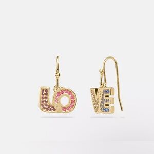 Coach Boxed Love Drop Earrings. New
